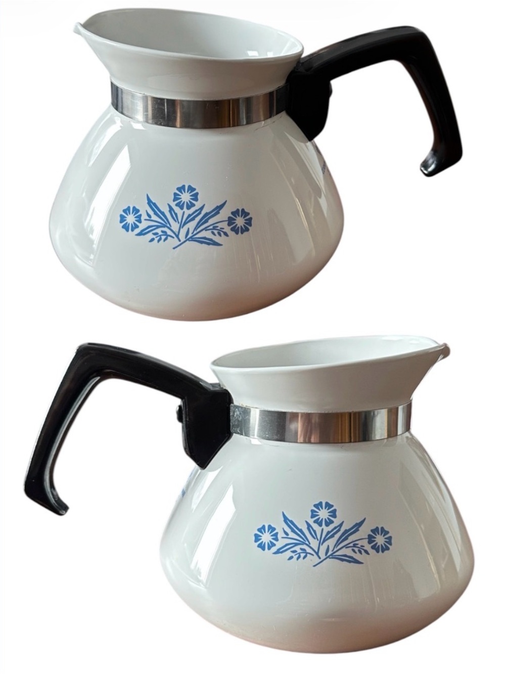 Vintage 1960s Mid-Century Corning Ware Blue Cornflower 6-Cup Stovetop Teapot
